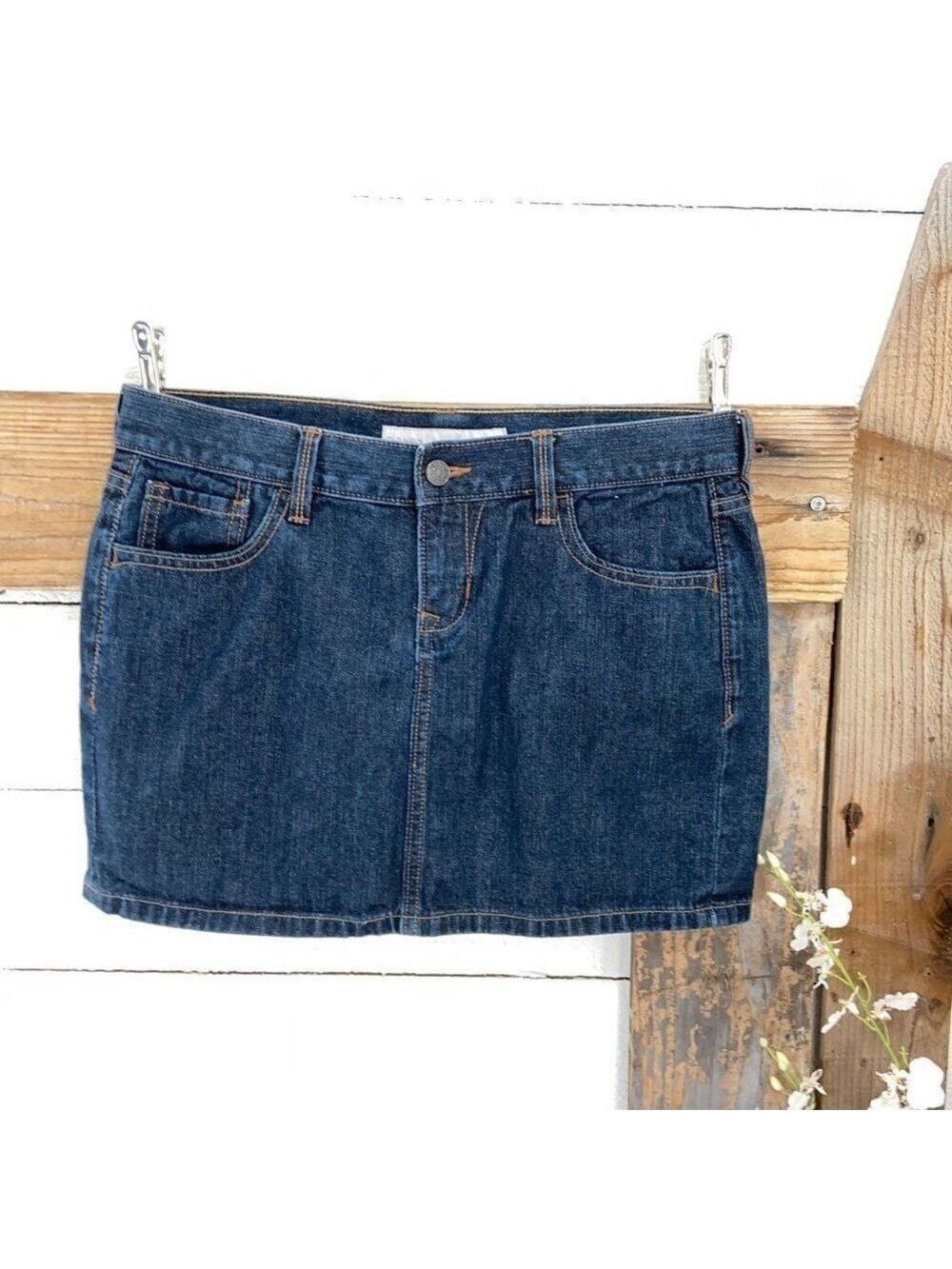 Women's Skirt PRE-LOVED 1990's Old Navy Denim Mini Skirt